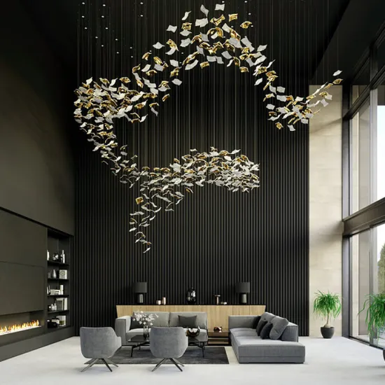 Modern Indoor Art Decor LED Glass Pendant Light
