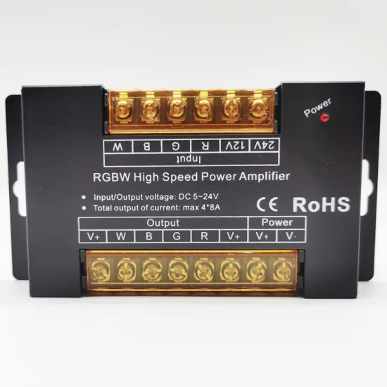 4 Channel RGBW PWM DC5-24V Iron Shell High Speed Power Repeater Signal Amplifier Controller for LED Strip
