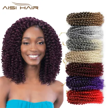 Aisi Hair Curly Crochet Marley Braid Hair Ombre Braiding Hair Extensions Synthetic Crochet Braids for Black Women