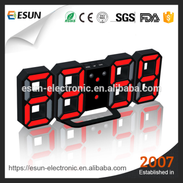 3D LED Modern Digital Electronic Clock LED Alarm Wall Clock for Office Home
