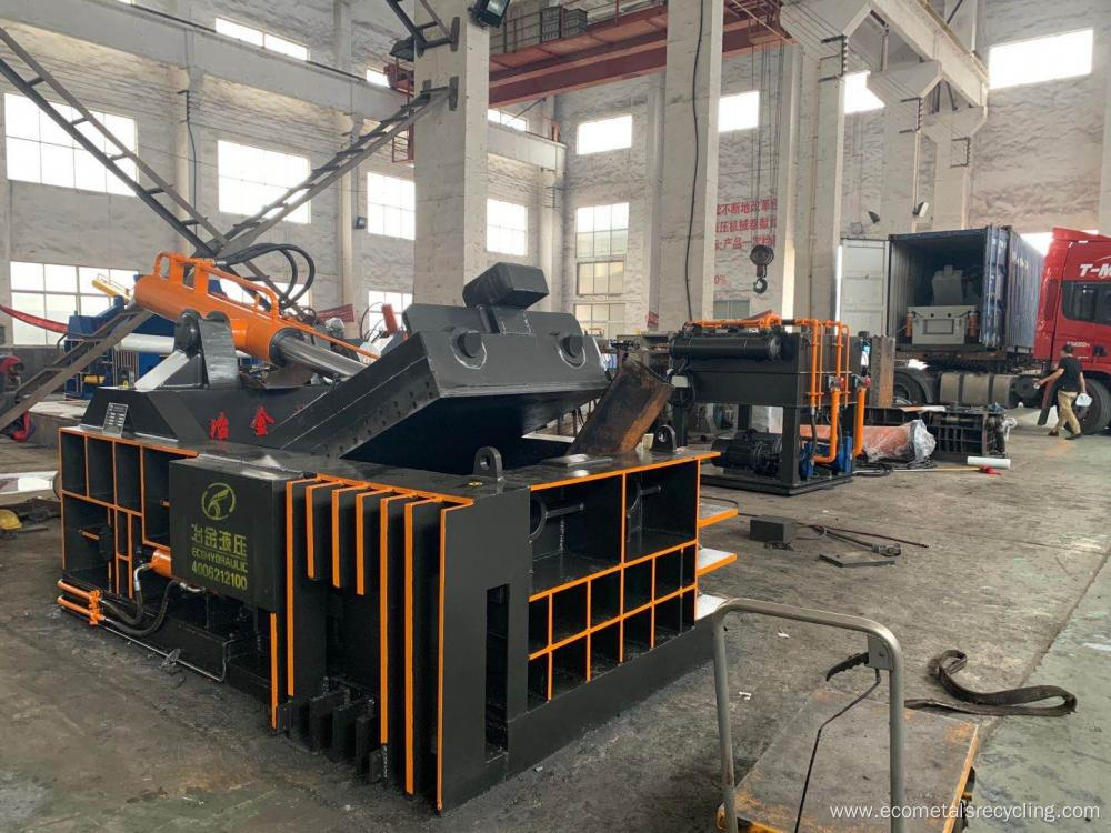 Hydraulic Automatic Scrap Metal Steel Shavings Compactor