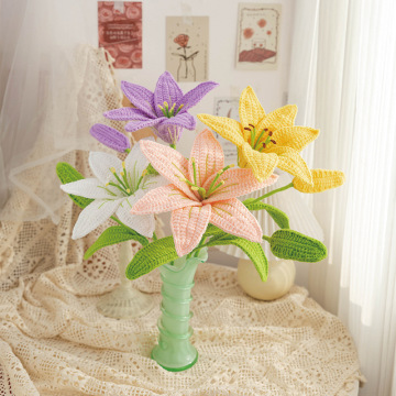 INTODIY Unfinished Handmade Knitted Tool Kit for Lily Crochet Flowers