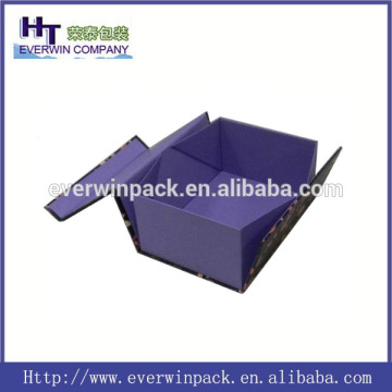 Elegant black gift box with a folding magnetic lid foldable gift packaging box