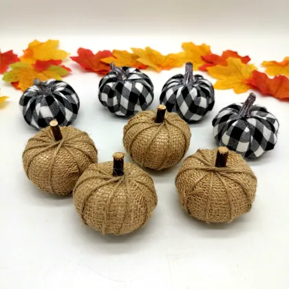 Mini Artificial Pumpkins for Fall and Thanksgiving Decorations