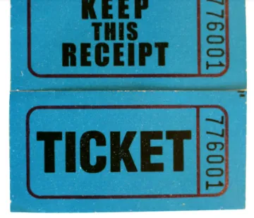 raffle ticket/coupon ticket roll paper, paprty ticket printing