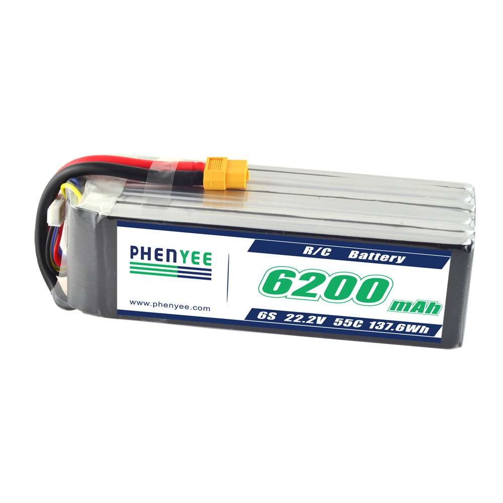 باتری هواپیما 6200mah 6S 22.2V 55C RC باتری