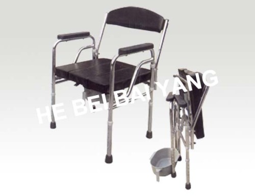 (D-95) Foldable Electroplating Commode with Foldable Back
