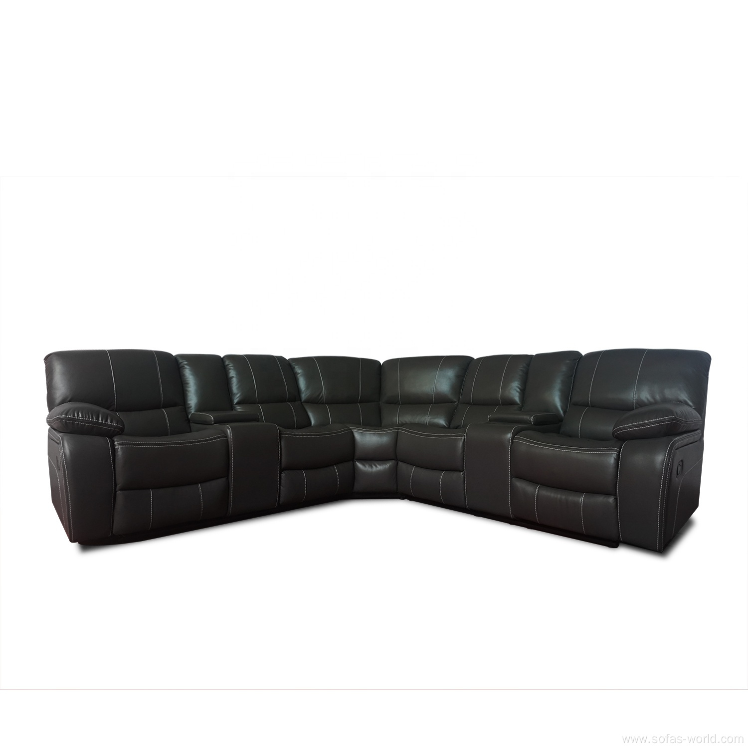 Modern Living Room Furniture Recliner Corner Sofa Set