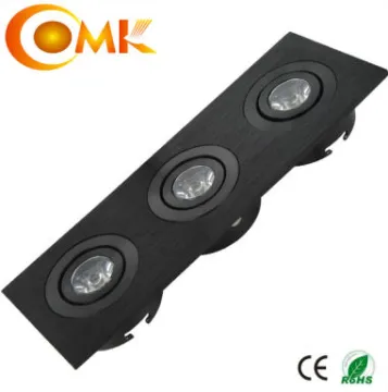 3w/9w three heads adjustable led cabinet light OMK-D216S-3