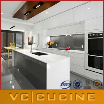 Invisible handle lacquer kitchen cabinet