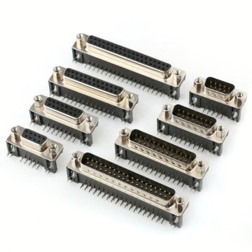 DB9 DB15 DB25 DB37 VGA Female/Male Connectors with Threaded Nut - DR Series