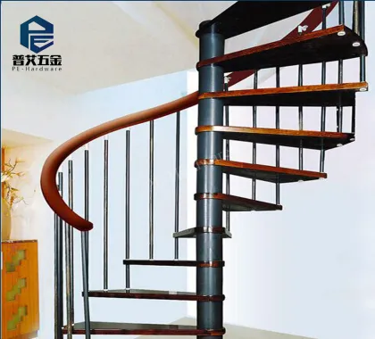 Affordable Spiral Steel Modular Wooden Stairs