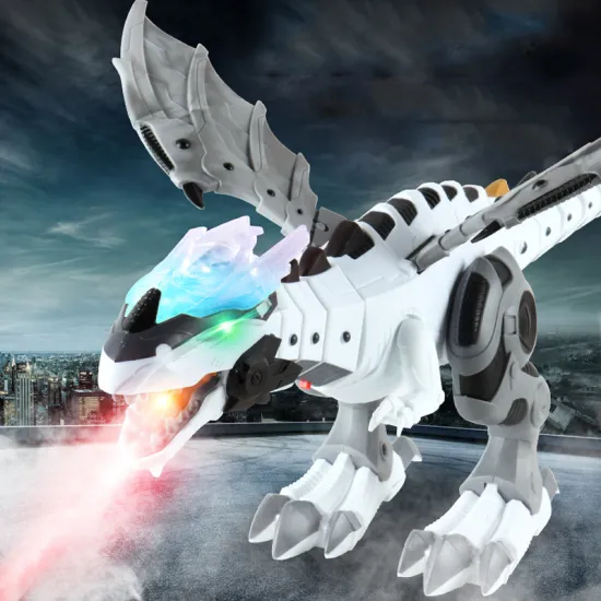 Mist Spray Dinosaur Robot Toy for Kids - Walking Dinosaur Fire Breathing Water Spray Mist with Red Light & Realistic Sounds