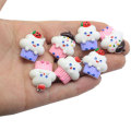 Kawaii Cartoon Happy Cupcake Resina Flatback Cabochons Lovely Fruit Ice Cream Cone Slime Charms para la decoración del centro del lazo del pelo