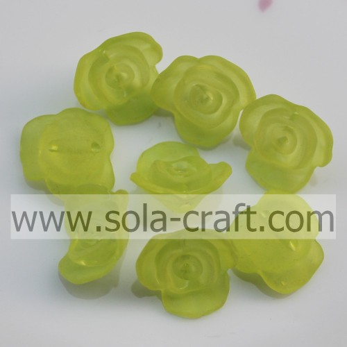 Fashion Plastic Matte Rose-shaped Beads with Exquisite Design for ornament jewelry