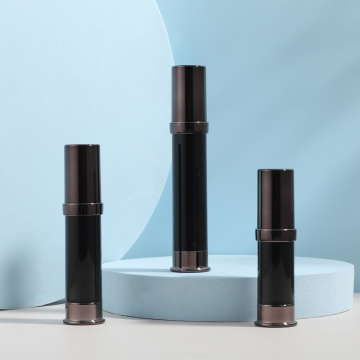 Small Black Airless Vacuum Pump Bottle for Cosmetics