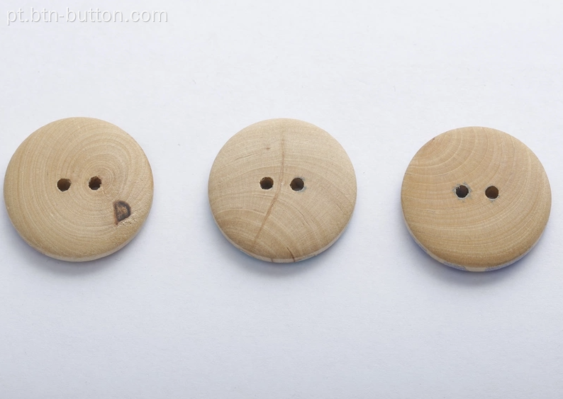 Botões com textura de madeira natural