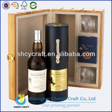 wholesale rigid engraved wine box
