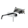 Brass Wall Mount Bathroom Faucet Brushed Nickel