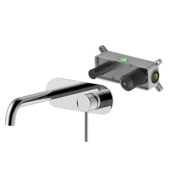 Brass Wall Mount Bathroom Faucet Brushed Nickel