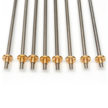 Stainless Steel TR8 T5 T6 T8 T10 T12 3D Printer Trapezoidal Screw Lead Screw with Brass Nut