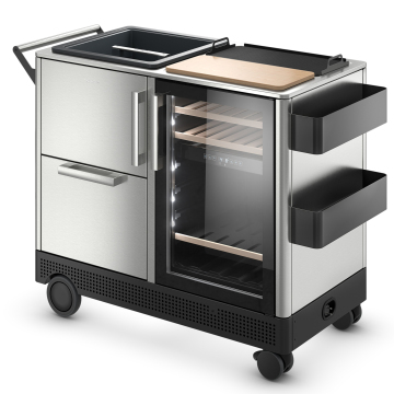 Modern Metal Marble Food & Drink Serving Trolley for Bars and Restaurants