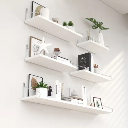 Wholesale Bedroom Wall Decoration Floating Shelves - White Wall Mounted Shelves