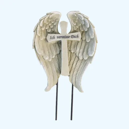 Waterproof Cemetery Angel Wings with Spikes for Garden Decorations and Memorials
