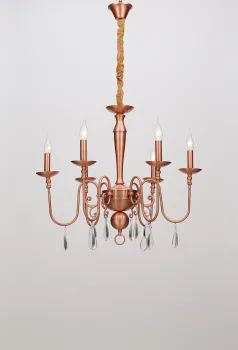 Modern customed colour for living room interior decorate lighting simple wrought iron chandelier factory supply