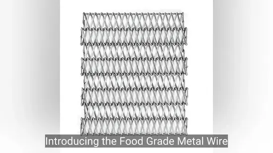 Food Grade Stainless Steel Mesh Belt for Food Industry