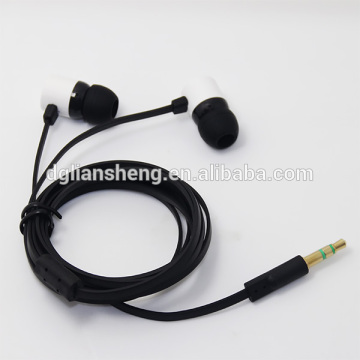 Plastic earphones from china factory, cheap plastic covers for earphone with flat wire