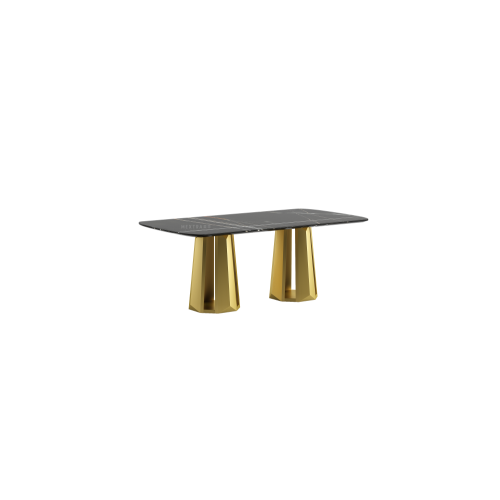 Mesa de comedor de mesa de mármol negro