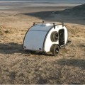 Mini mobile off-road travel camper trailer with bathroom