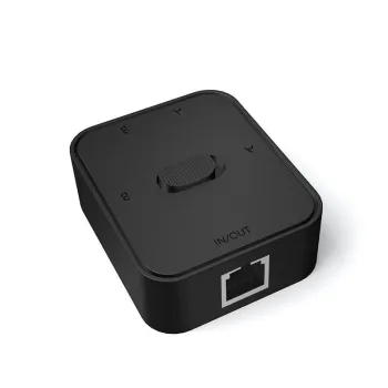 Gigabit Network Switch RJ45 Power-Free 2-in-1-out Cable Share Device