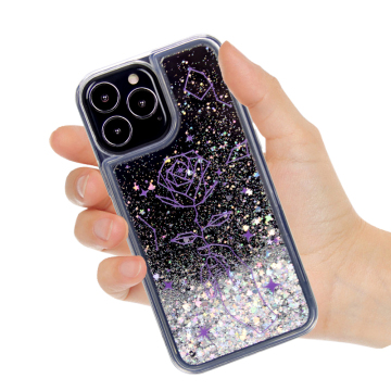 Luxe glitter bling bling diamant vierkant telefoonhoesje voor iPhone 13 pro