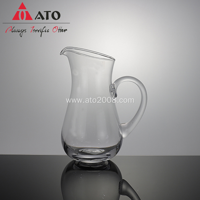 Classical handmade glass water pitcher kettle water jug