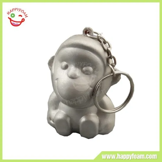 Pu Foam Monkey Animal Keychain Stress Ball Promotional Gift