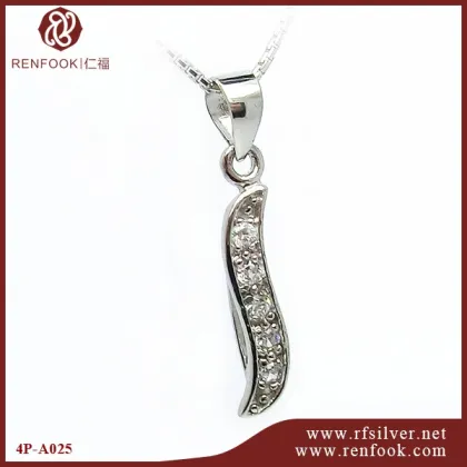 Renfook unique silver jewelry sterling silver crystal pendant bail