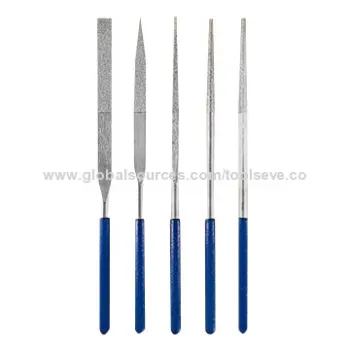 3x140x50mm assorted electroplated diamond files, measures 215x80mm