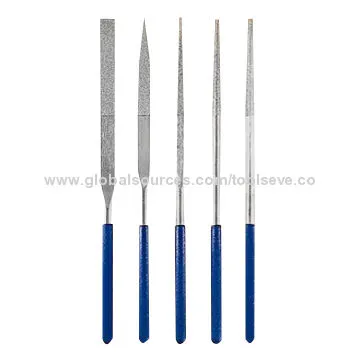 3x140x50mm assorted electroplated diamond files, measures 215x80mm