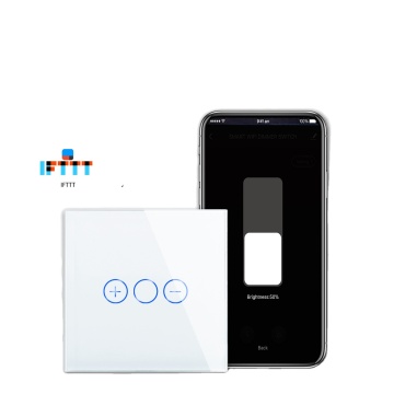 Bingoelec WiFi 300W LED Lighting European Glass Panel Smart Dimmer Switch with Alexa, Google, and Remote Control