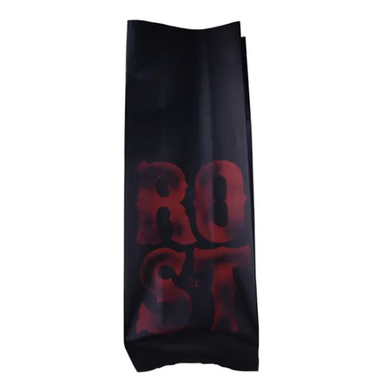 biodegradable custom printing black paper coffee bag