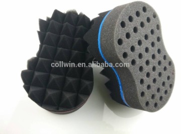 SHARK TEETH BARBER HAIR TWIST SPONGE BRUSH FOR TWISTS DREAD LOCS CURL SHORT HAIR FREE SHIPPING BY EPACKET TO USA
