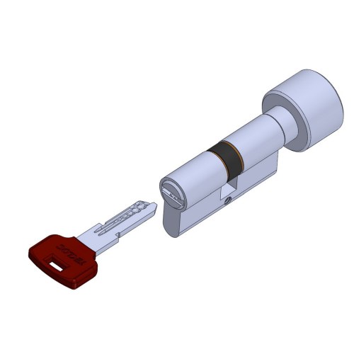 Knob door lock cylinder hollow coded key
