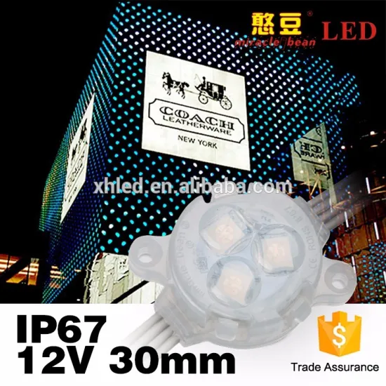 factory price rgb full color pixel led 30000h lifespan 12VDC 0.8W 30mm pixel led