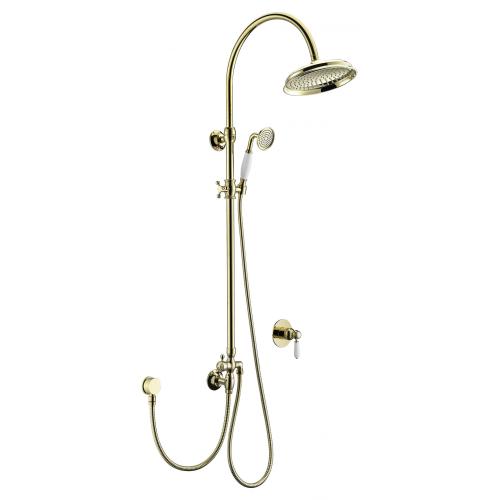 Ensemble de douche classique en laiton zirconium doré