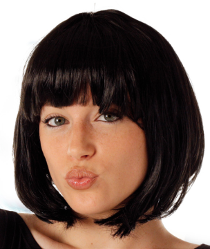 Natural Brazilian Straight Bob Wig with Bangs for Black Women - 8 Inch None Lace Front Wig