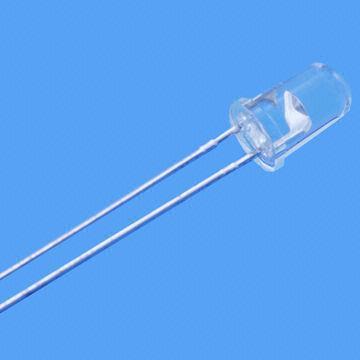 LED, 5mm, Round with Hyper Red 624nm, Water Clear, 30°, Super Bright, RoHS-compliant