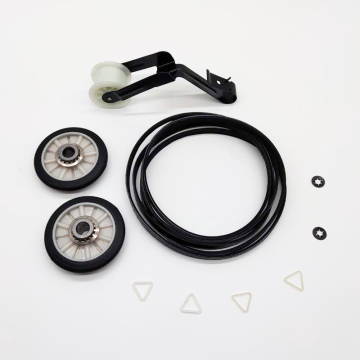 Dryer Drum Roller Repairing Kit - Includes Belt and Idler Rollers
