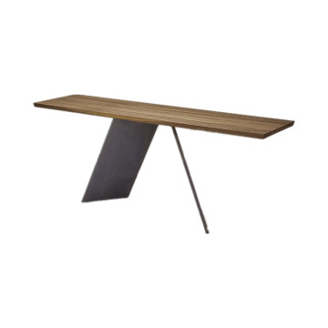 European Italian Luxury Hallway Console Table with Stainless Steel Base